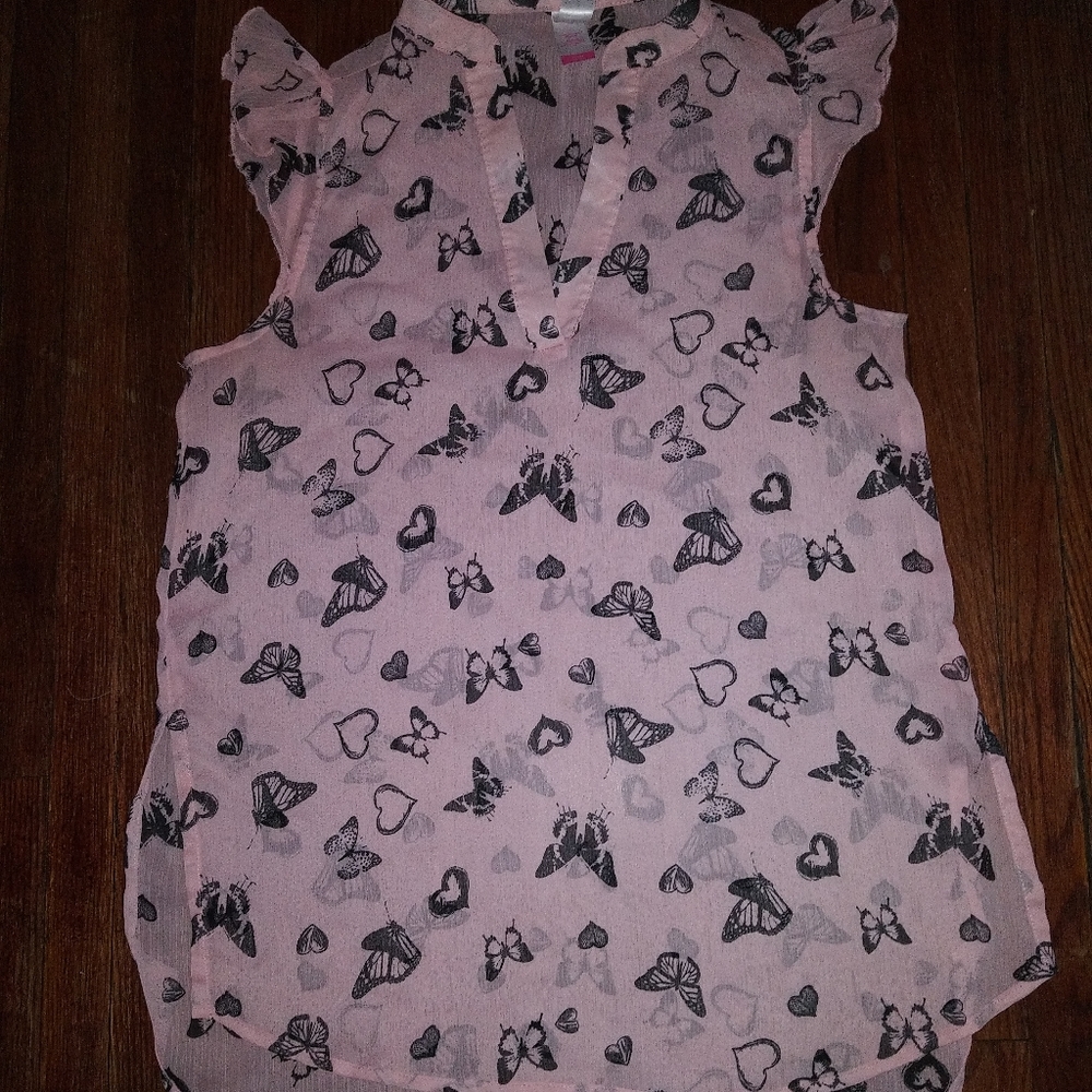 No Boundaries - Sleeveless Sheer Blouse -Size S